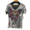 BLACK LABEL AFFLICTION アニマルラインストーン VネックTシャツ メンズ import:M