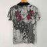 BLACK LABEL AFFLICTION アニマルラインストーン VネックTシャツ メンズ import:M