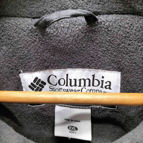 コロンビア Columbia ロゴ 刺繍 裏地フリース スタンドネック ナイロン ジャケット ビッグサイズ メンズ import:XXL