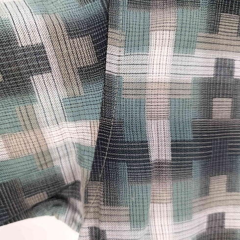 アイムイッセイミヤケ im ISSEY MIYAKE 80S~90S ハミルトン 総柄 比翼 スタンドカラーシャツ メンズ JPN:M