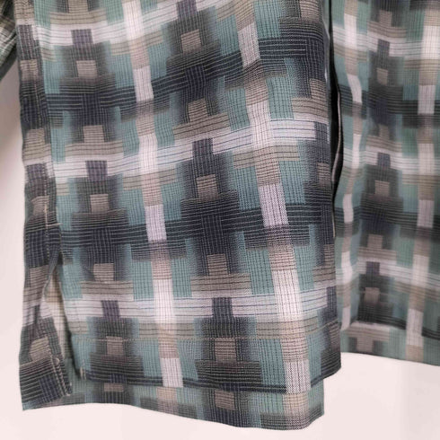 アイムイッセイミヤケ im ISSEY MIYAKE 80S~90S ハミルトン 総柄 比翼 スタンドカラーシャツ メンズ JPN:M