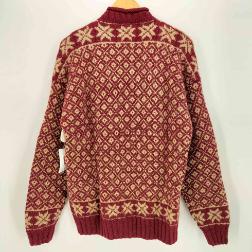 ノーティカ NAUTICA 90S ノルディック柄 ロールネック ウール ニット メンズ import:M
