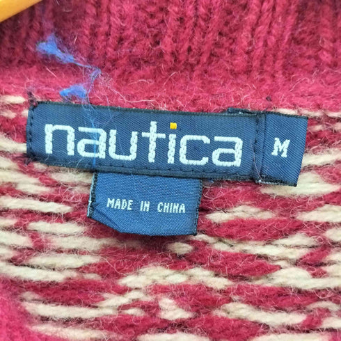 ノーティカ NAUTICA 90S ノルディック柄 ロールネック ウール ニット メンズ import:M