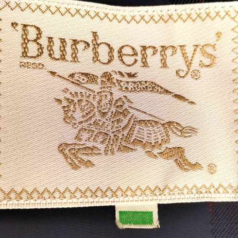 バーバリーズ BURBERRYS ストライプ ウール 金ボタン ワッペン装飾 パワーショルダー 2B テーラードジャケット レディース