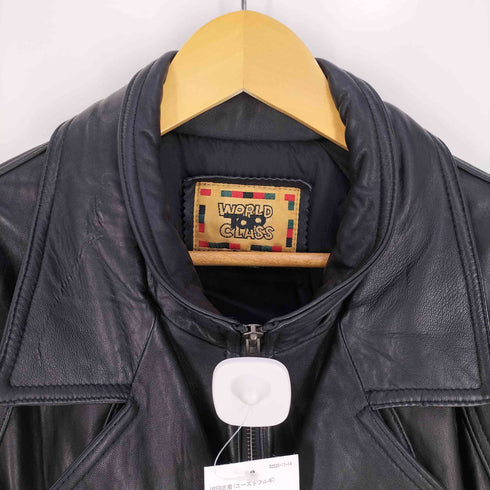 WORLD TOP CLASS ジップアップ ラグランスリーブ シープレザー ジャケット メンズ import:XXL