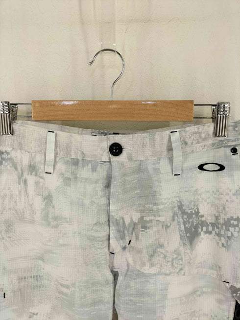 オークリー OAKLEY スカルロゴ刺繍総柄ハーフパンツ メンズ 34inch