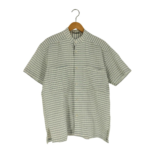 イッセイミヤケメン ISSEY MIYAKE MEN 80S 筆タグ ボーダー ボックスシルエット S/S シャツ メンズ JPN:M