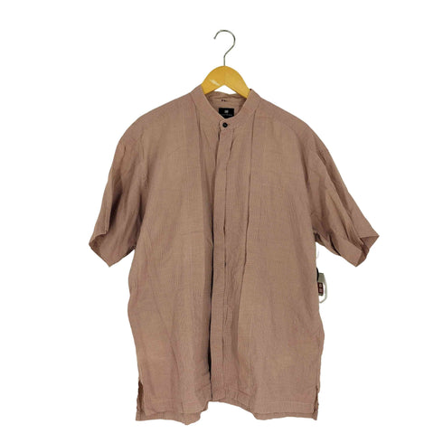 アイムイッセイミヤケ im ISSEY MIYAKE 80~90S フロントタック 千鳥格子 S/S スタンドカラーシャツ メンズ JPN:L