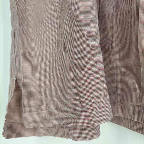 アイムイッセイミヤケ im ISSEY MIYAKE 80~90S フロントタック 千鳥格子 S/S スタンドカラーシャツ メンズ JPN:L