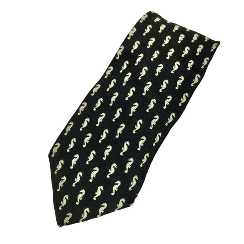 ジャンフランコフェレ GIANFRANCO FERRE イタリア製 タツノオトシゴ柄 ネクタイ メンズ