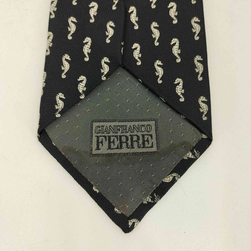 ジャンフランコフェレ GIANFRANCO FERRE イタリア製 タツノオトシゴ柄 ネクタイ メンズ