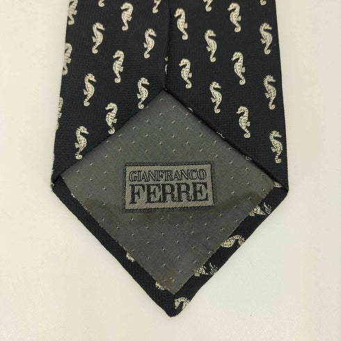 ジャンフランコフェレ GIANFRANCO FERRE イタリア製 タツノオトシゴ柄 ネクタイ メンズ