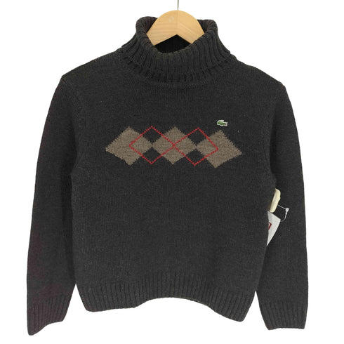 ラコステ LACOSTE アーガイル タートルネックニット レディース 40