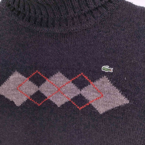 ラコステ LACOSTE アーガイル タートルネックニット レディース 40
