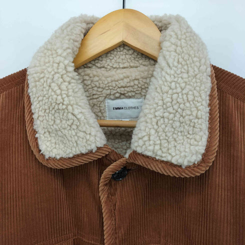 エマクローズ EMMA CLOTHES ヘビー コーデュロイ 裏ボア ランチ コート メンズ JPN:L