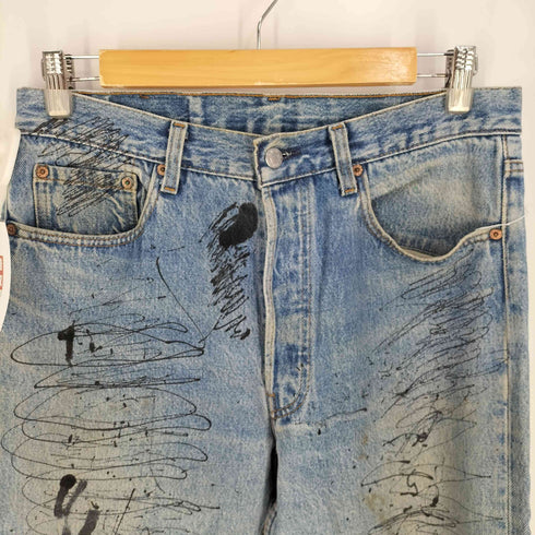 リーバイス Levis 90S USA製 501 裏524 ボタンフライ ペイント加工 デニムパンツ メンズ W34 L32