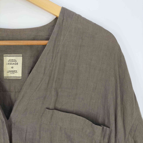 ジャーナルスタンダードレサージュ JOURNAL STANDARD Lessage 21SS Vネックマキシ長袖ワンピース レディース