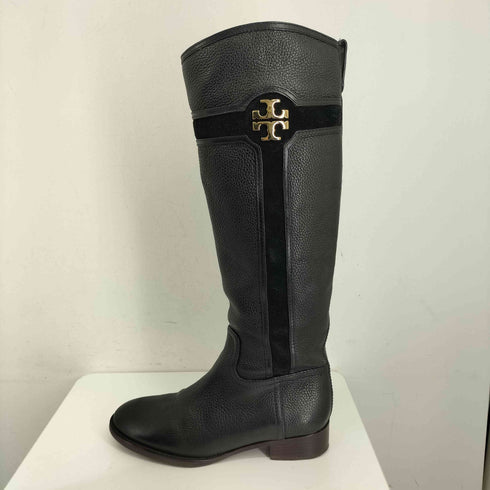 トリーバーチ TORY BURCH サイドロゴ レザーロングブーツ レディース 7M