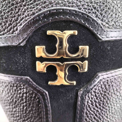 トリーバーチ TORY BURCH サイドロゴ レザーロングブーツ レディース 7M
