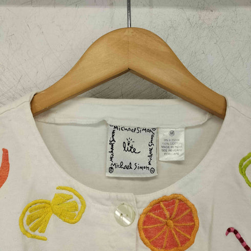 michael simon ノーカラー刺繍カーディガン レディース JPN:M