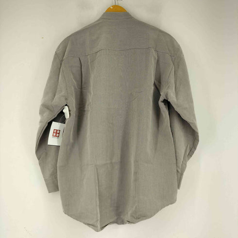 エディーバウアー Eddie Bauer ポリ混 バンドカラーレーヨンシャツ メンズ import:L