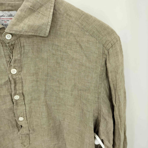 ブリッラペルイルグースト BRILLA per il gusto リネン ロングスリーブ カプリシャツ メンズ import:L