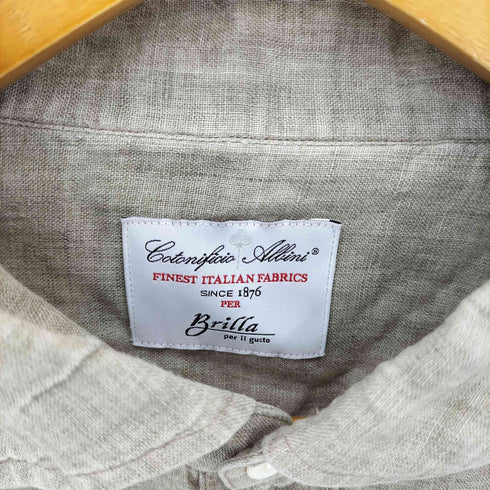 ブリッラペルイルグースト BRILLA per il gusto リネン ロングスリーブ カプリシャツ メンズ import:L
