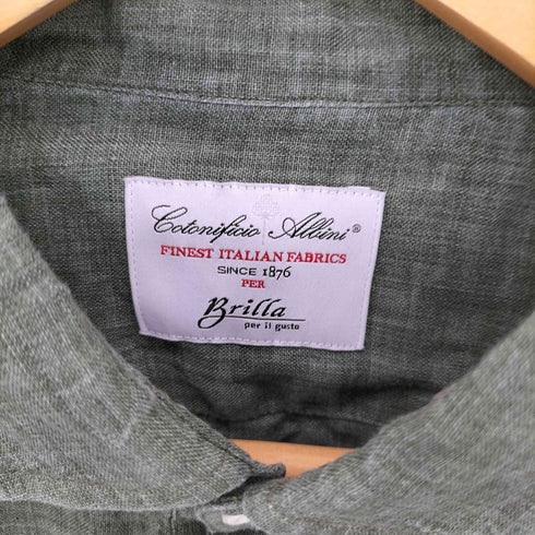 ブリッラペルイルグースト BRILLA per il gusto リネン ロングスリーブ カプリシャツ メンズ JPN:L