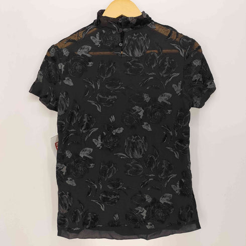バジーレヴェントット BASILE28 シアー フラワー ジャガード S/S ブラウス レディース JPN:40
