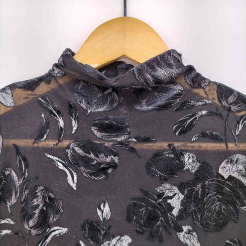 バジーレヴェントット BASILE28 シアー フラワー ジャガード S/S ブラウス レディース JPN:40