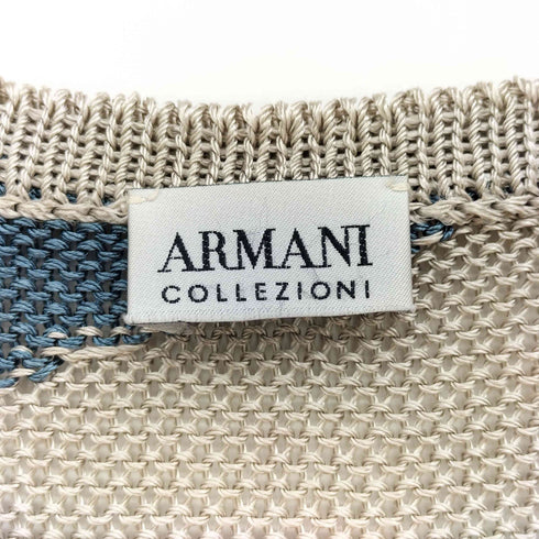 アルマーニコレツィオーニ ARMANI COLLEZIONI イタリア製 レーヨン メタリック ニット ベスト レディース