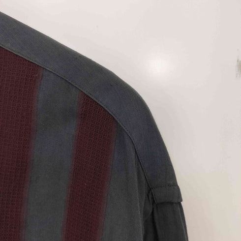 ワイズフォーメン Ys for men 90s 茶タグ ライン 生地切替 開襟 長袖シャツ メンズ