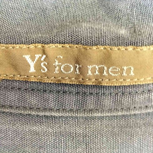 ワイズフォーメン Ys for men 90s 茶タグ ライン 生地切替 開襟 長袖シャツ メンズ