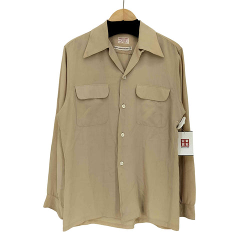 THORPE AND THORPE 70s ナイロン アセテート オープンカラーシャツ ボックスシルエット メンズ import:S