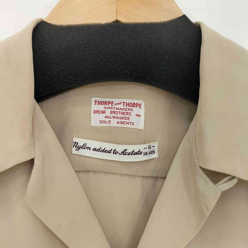 THORPE AND THORPE 70s ナイロン アセテート オープンカラーシャツ ボックスシルエット メンズ import:S