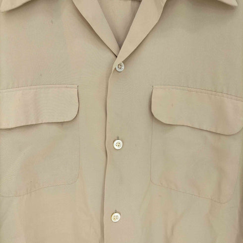 THORPE AND THORPE 70s ナイロン アセテート オープンカラーシャツ ボックスシルエット メンズ import:S