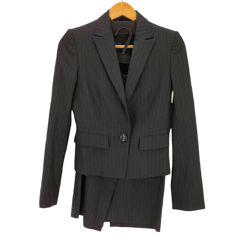 バーバリーブラックレーベル BURBERRY BLACK LABEL 1Bストライプテーラードセットアップ レディース 36