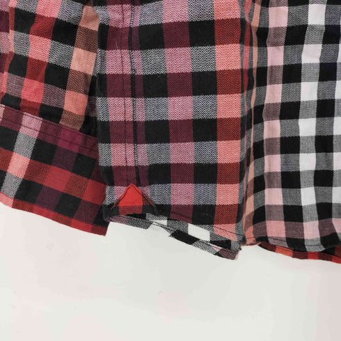 ラコステ LACOSTE ロゴ刺繍 コットン ブロックチェック グラデーションシャツ メンズ JPN:5