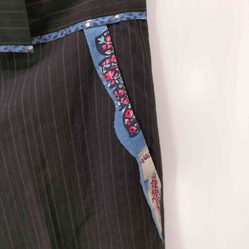 ケンゾー KENZO ウールレーヨン花柄ストライプスラックス メンズ 40