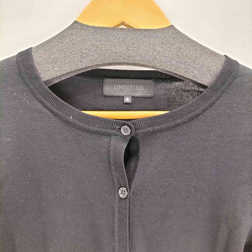 アンタイトル UNTITLED ウールクルーネックカーディガン レディース JPN:4