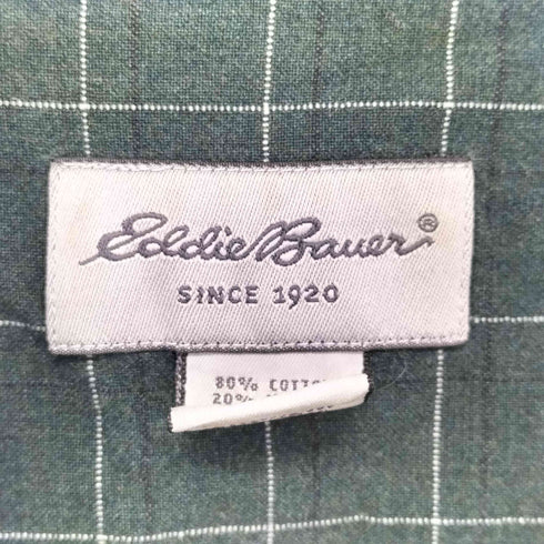 エディーバウアー Eddie Bauer 白タグ コットンレーヨン BDシャツ 製品染め メンズ import:L