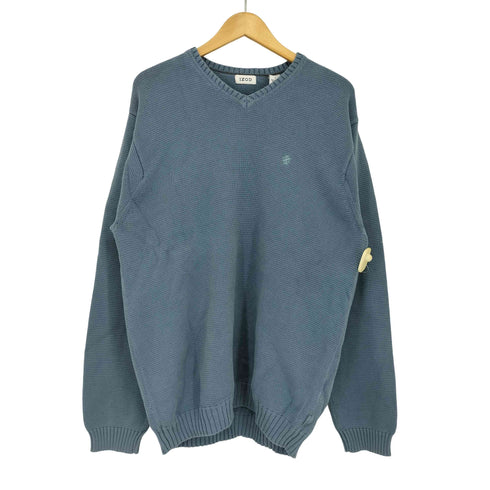 アイゾッド IZOD ロゴ刺繍 Vネック コットンニット メンズ import:L