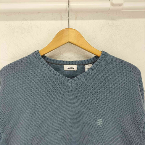 アイゾッド IZOD ロゴ刺繍 Vネック コットンニット メンズ import:L