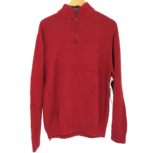 チャップス CHAPS ハーフジップ コットンニット メンズ import:L