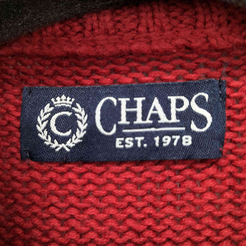 チャップス CHAPS ハーフジップ コットンニット メンズ import:L