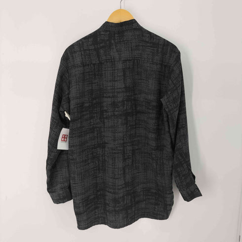 ステュディオス STUDIOUS アブストラクトチェックバンドカラー長袖シャツ メンズ JPN:2