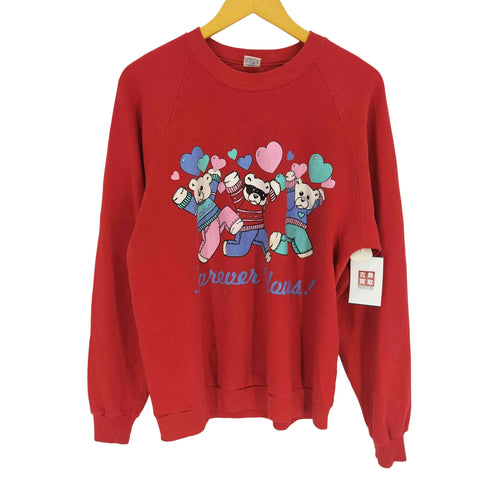 ジャージーズ JERZEES 80s USA製 Forever Yours ベア クルーネックスウェット メンズ JPN:XL