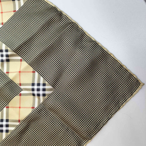 バーバリーズ BURBERRYS イタリア製 シルク 100 ノバチェック スカーフ レディース