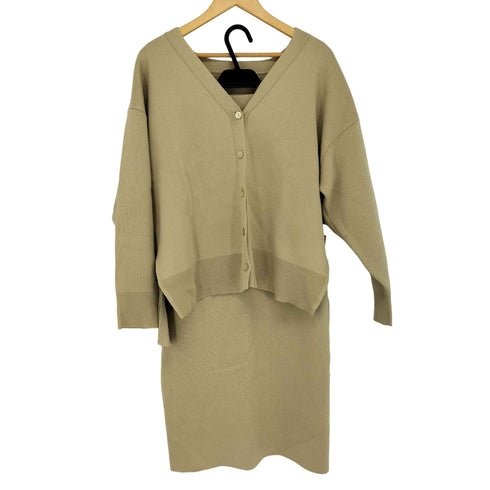 オメカシ omekashi スウェットライク ニットカーディガン タイトスカート セットアップ レディース FREE