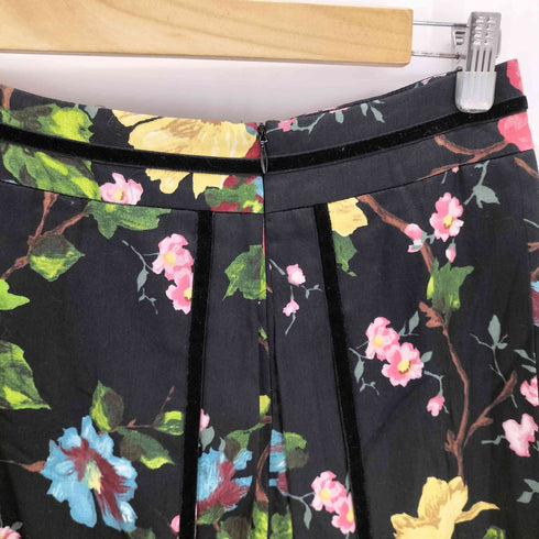 ケンゾー KENZO コットンレーヨン 花柄プリーツスカート レディース 40